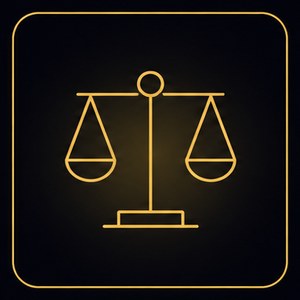 Bonus şartları adaletini temsil eden terazi ikonu